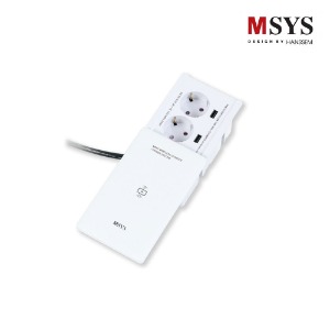 [MSYS] 빌트인 무선 충전콘센트 화이트 슬라이딩 콘센트 MAB-HSSLWH002